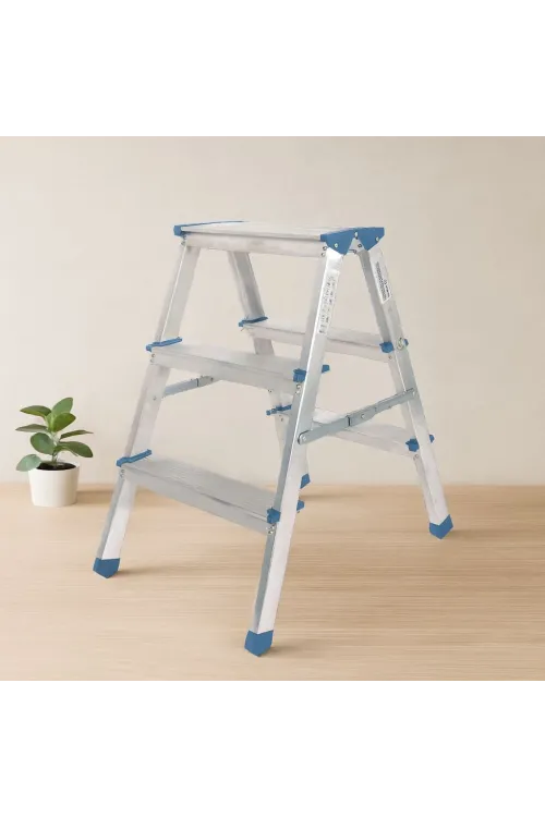 Çift Basamaklı 3+3 Alüminyum Merdiven 69 cm
