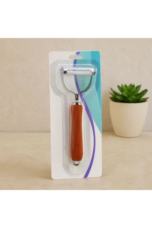 Çift Başlı Metal Soyacak (Ahşap Saplı)