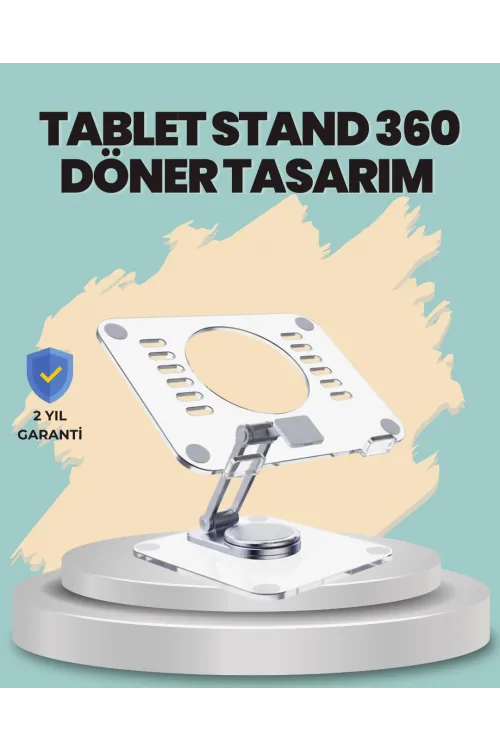 Çift Eksenli Ayarlanabilir Tablet Destek Standı