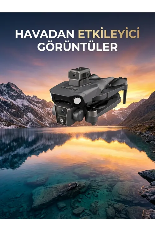 Çift Kameralı Gps Drone Geniş Açılı Havadan Görüntüleme Sistemi