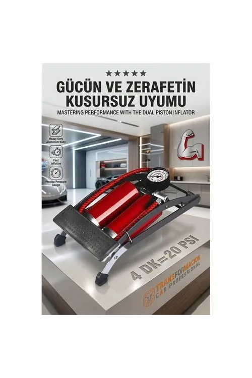 Çift Pistonlu Profesyonel Ayak Pompası - Yüksek Basınçlı Ultra Performans Serisi 425582