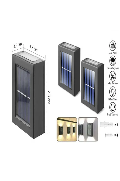 Çift Yönlü Sensörlü Modern Bahçe Ve Duvar Led,
