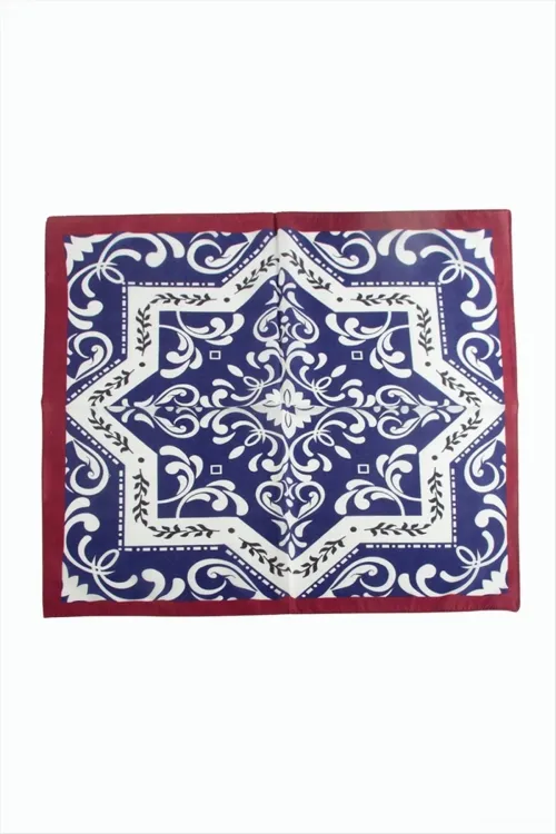 Çini Desenli Zr Şifon Fular 50*50 cm