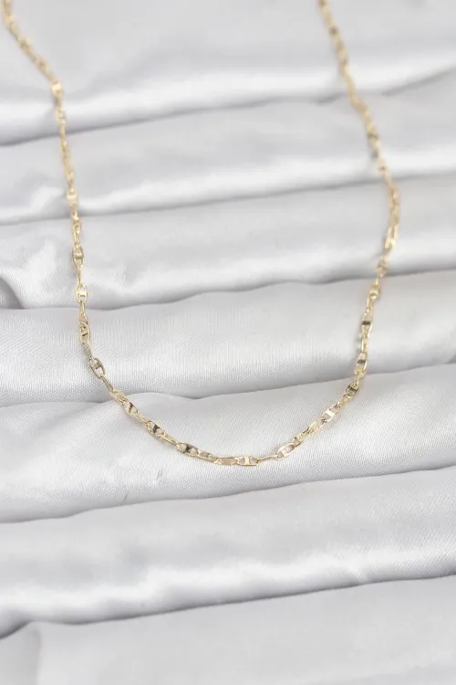 CM 14K Gold Renk Gemici Zincir Model 60 cm Kadın Kolye