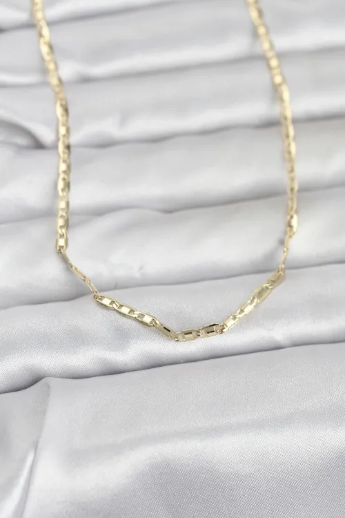 CM 14K Gold Renk Gemici Zincir Model 60 cm Kadın Kolye