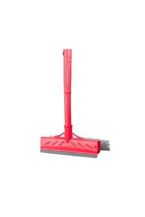 Çok Amaçlı 22 Cm Fırçalı ve Silikon Çekçekli Ev Araba Cam Temizleyici Fırça