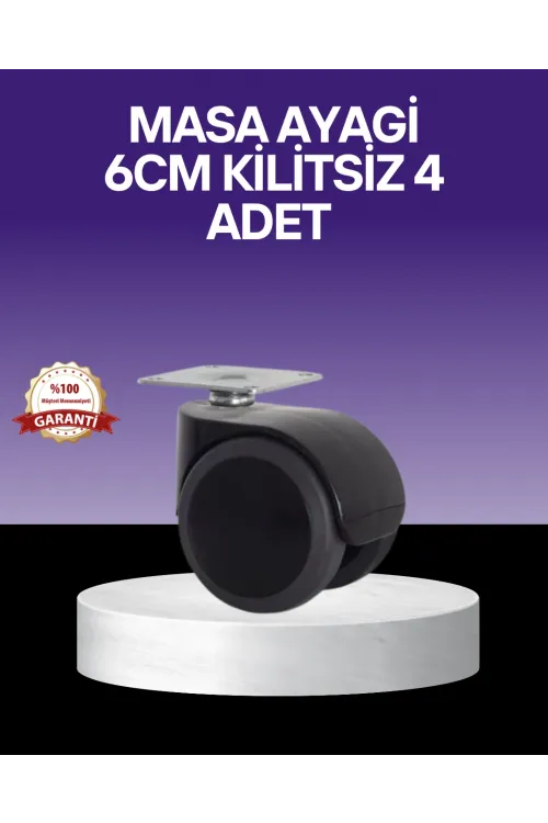 Çok Amaçlı Kilitsiz Masa Ayağı Tekerleği 6 Cm