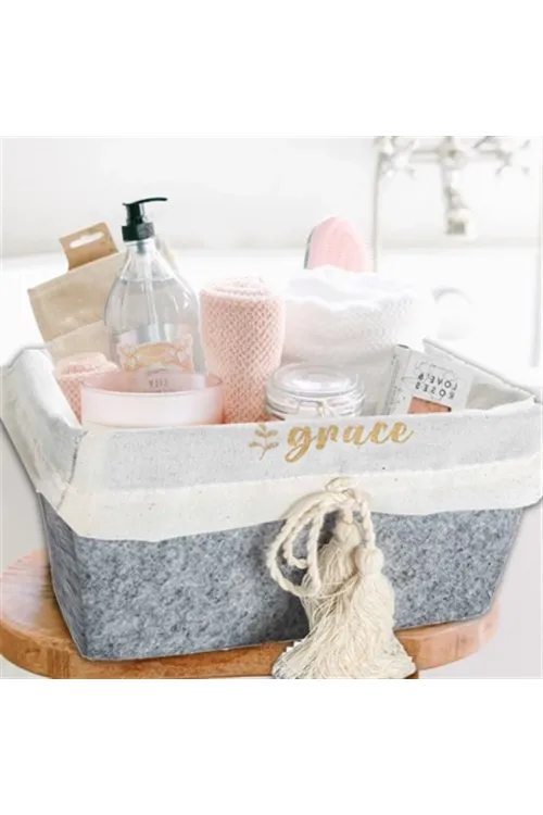 Çok Amaçlı Saklama Organizer Kutu Kare Keçe  Sepet (maxi)  03426