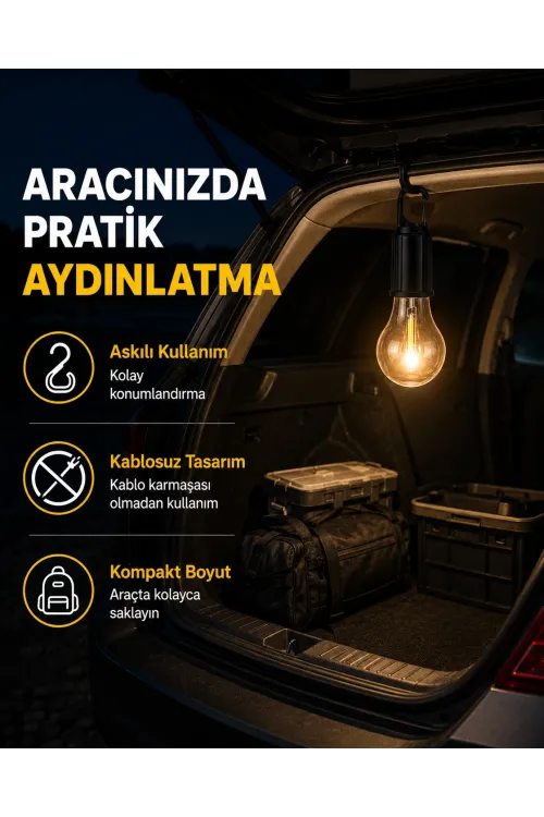 Çok Yönlü Asma Kancalı Kamp Işığı