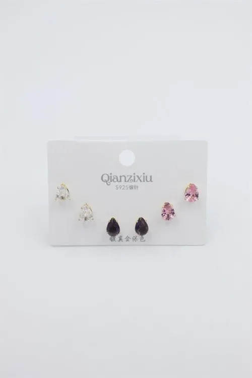 Çoklu Set Küpe - Altın