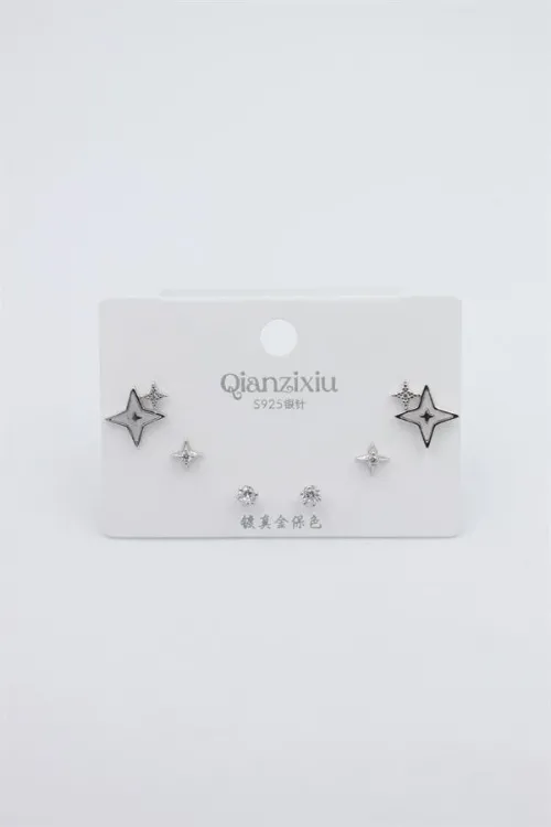 Çoklu Set Küpe - Gümüş