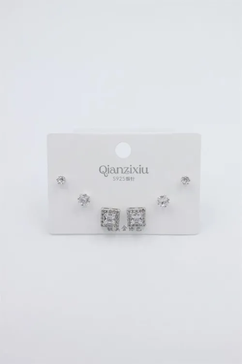 Çoklu Set Küpe - Gümüş