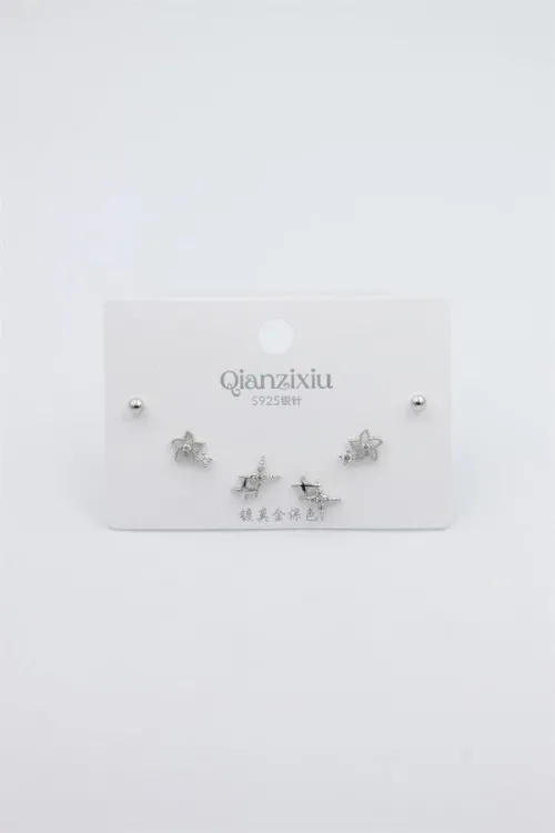 Çoklu Set Küpe - Gümüş