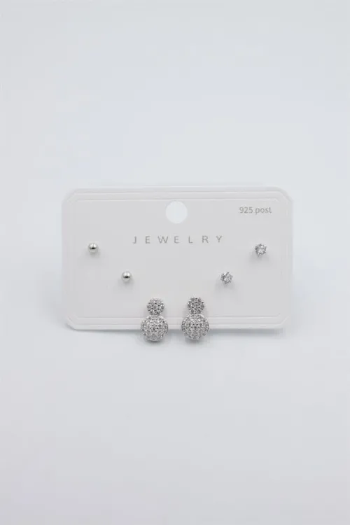 Çoklu Set Küpe - Gümüş