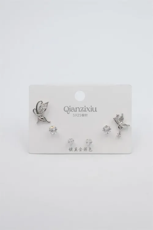 Çoklu Set Küpe - Gümüş