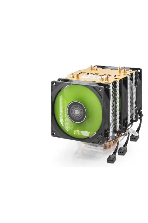 Cpu İşlemci Kule Tipi Soğutucu 500 Serisi Üç Fanlı 4 Bakır Borulu - Siyah ND2603