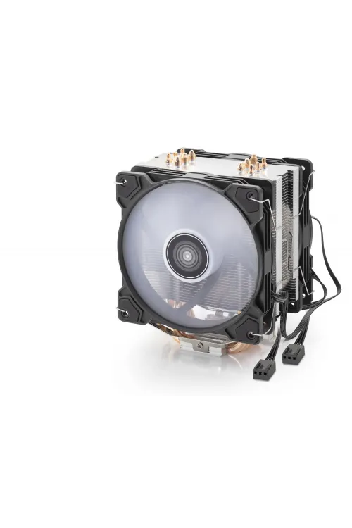 Cpu İşlemci Kule Tipi Soğutucu Çift Fanlı 6 Bakır Borulu - Siyah ND2601