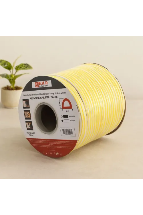 D Profil Fitil Bant 9x6 mm Beyaz 100 m (2x50 m)