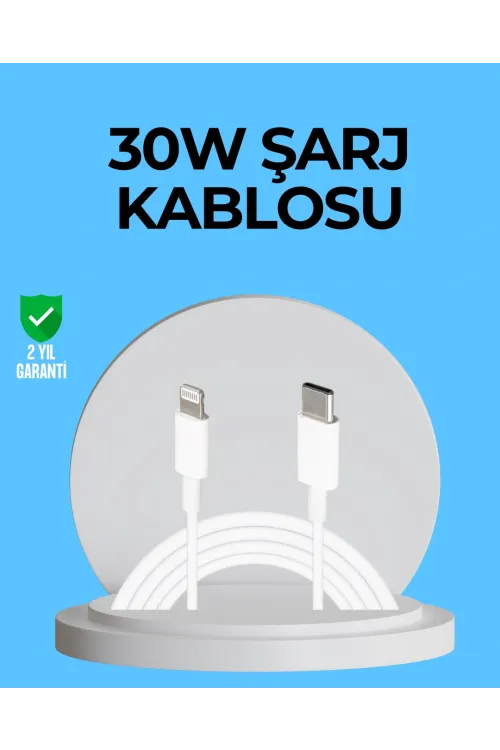 Dayanıklı Tpe Lightning Kablo – 30w Hızlı Şarj Ve Veri Transferi