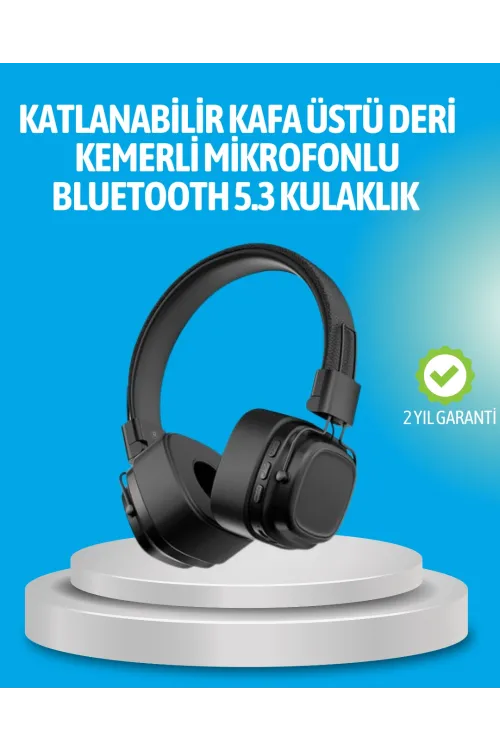 Deep Bass Destekli Kablosuz Katlanabilir Kulak Üstü Kulaklık
