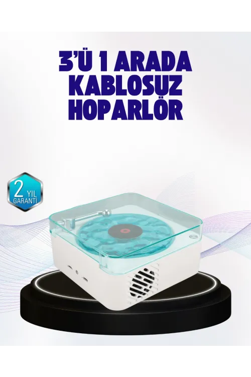 Dekoratif Gece Işıklı Bluetooth Hoparlör – Zaman Ve Pil Ekranlı