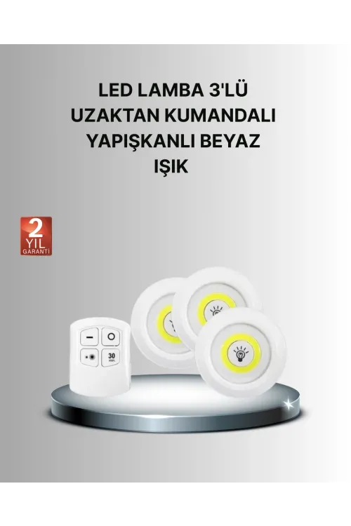 Dekoratif Ve Pratik 3’lü Kumandalı Spot Led Aydınlatma