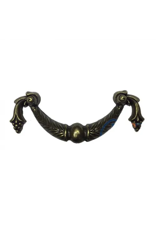 Dekoratif Zamak Üzümlü Kulp - 64mm,  Antik, 1 Adet