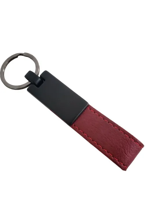 Deri Anahtarlık Bordo