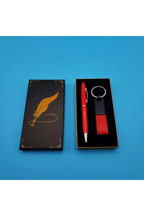 Deri Anahtarlık Ve Touchpen Kalem