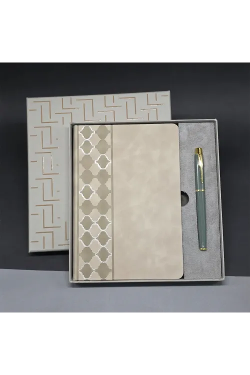 Deri Defter Ve Kalem Set
