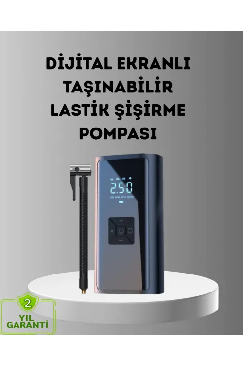 Dijital Ekranlı Kablosuz Hava Pompası Led Işıklı 12v 80w