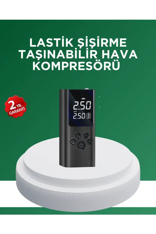 Dijital Lastik Pompası Çok Amaçlı Taşınabilir Kompresör
