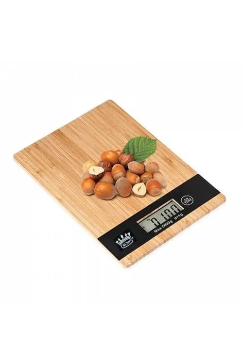 Dijital Lcd Mutfak Tartısı Terazisi 5kg Bambu Desenli