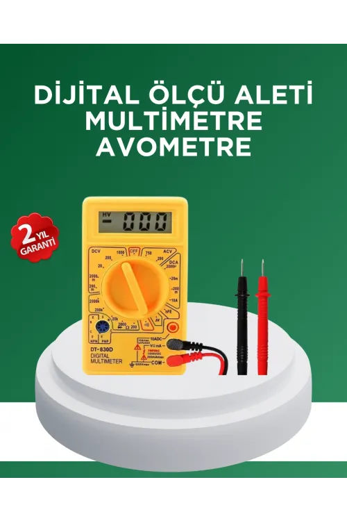 Dijital Multimetre Ölçü Aleti Ac Dc Ölçüm Ve Lcd Ekranlı