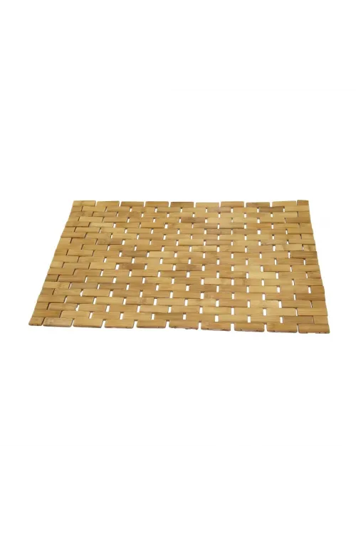 Dikdörtgen - Bambu Kaydırmaz Banyo Paspası 42x62cm