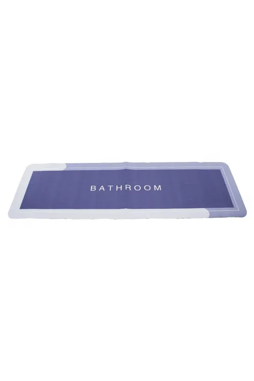 Dikdörtgen  Düz Renkli Su Emici - Sihirli  Banyo Paspası  Elastik  116 X 37.5cm