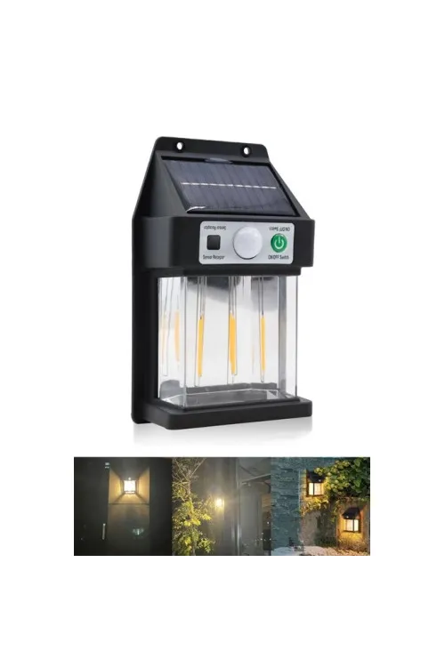 Dikey 3 Ledli Güneş Enerjili Led