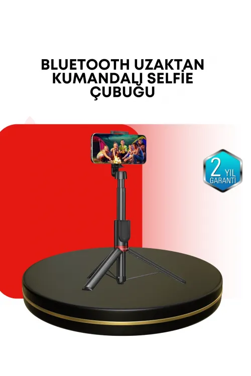 Dikey Ve Yatay Çekim Destekli Selfie Stick Tripod
