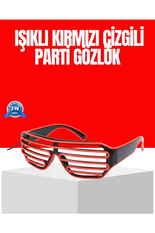 Dikkat Çeken Tasarımlı Led Işıklı Eğlence Gözlüğü