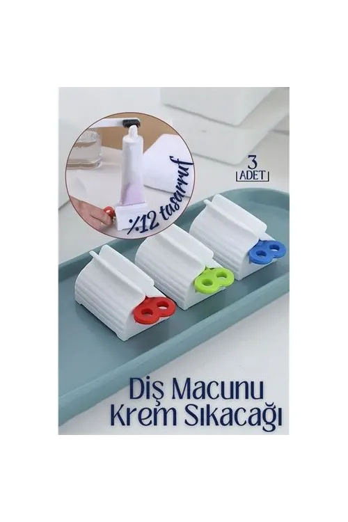 Diş Macunu Krem Sıkacağı 3 lü Set Tuppo Design 719172