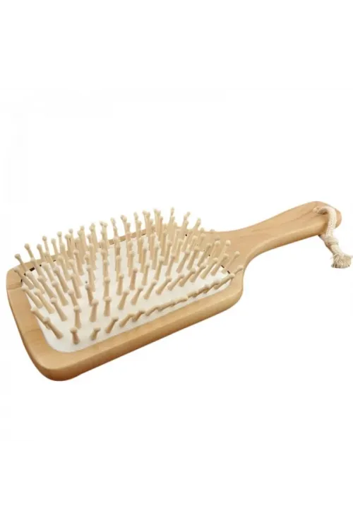 Doğal Ahşap Saç Fırçası Bambu