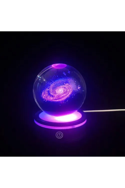 Dönen Gezegen Cam Küre RGB