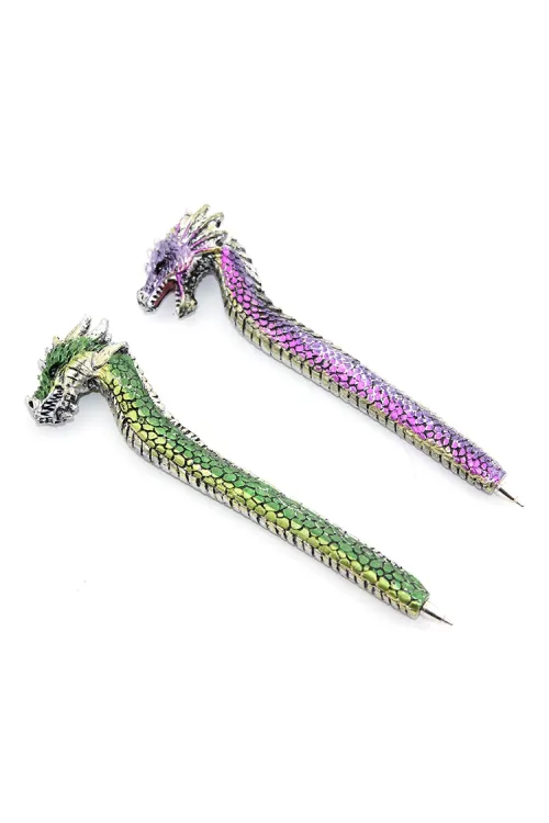 Dragonlu Polyester Tükenmez Kalem