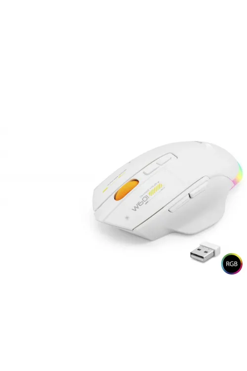 Dual Mode Kablosuz Gaming Mouse 12800 Dpi 7 Tuş Makro 1000Hz Rgb - Beyaz W601W