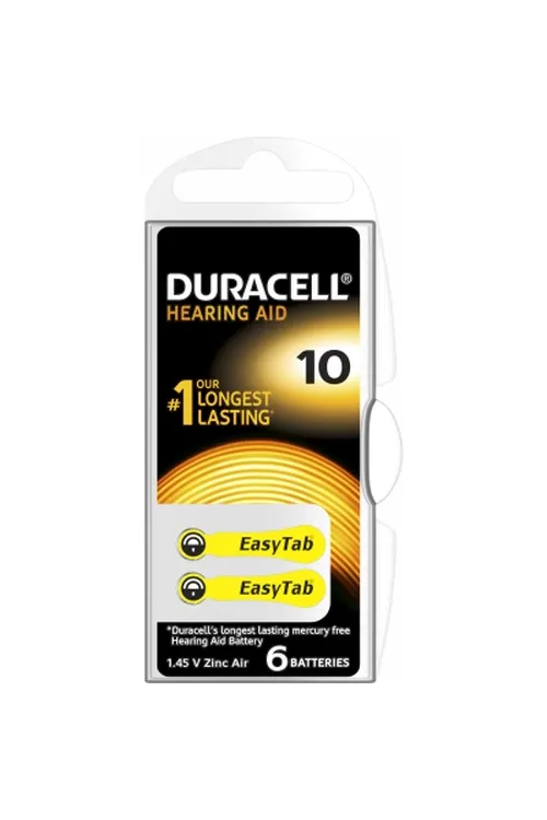 Duracell 10 İşitme Cihazı Kulak Pili 6 Pil 1 Kutu