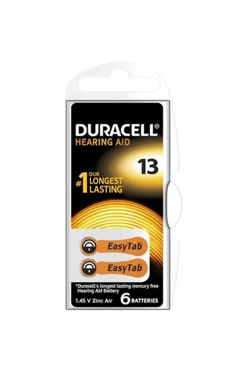 Duracell 13 İşitme Cihazı Kulak Pili 6 Parça  Kutu
