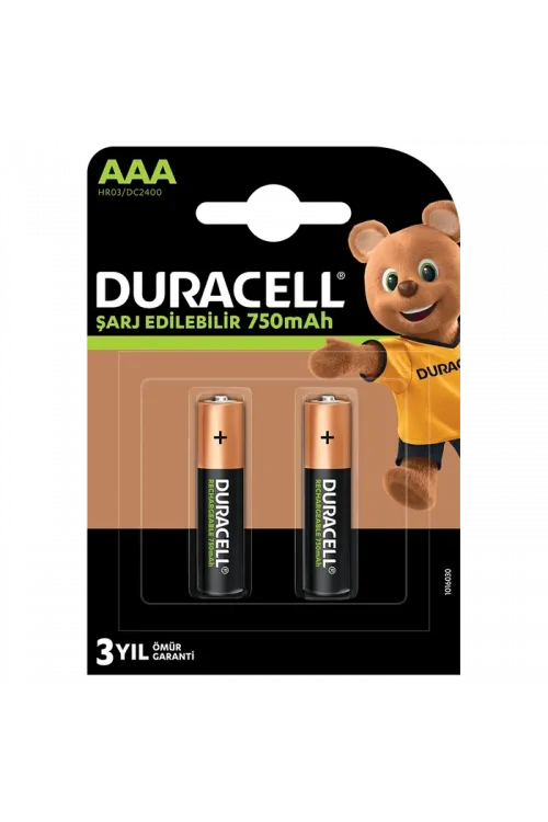 Duracell 750 Mah Şarjlı İnce Pil 2li