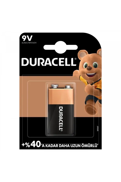 Duracell 9 Volt Pil 1li