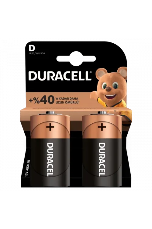 Duracell D Büyük Pil 2li Kart