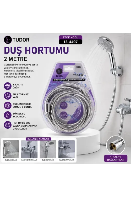 Duş Hortumu 200cm Vakumlu Ambalaj